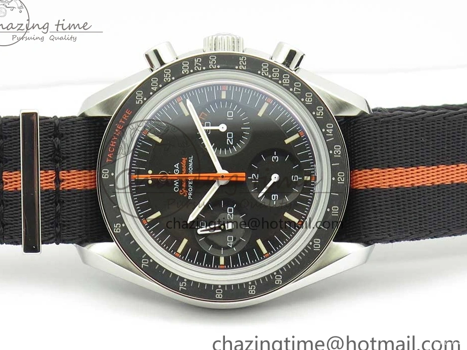 0325 Speedmaster Speedy Tuesday 2 ‘Ultraman’ OMF Best Edition on Nato Strap Manual Winding Chrono Movement Trendy 7991